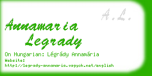 annamaria legrady business card